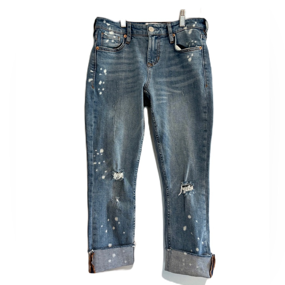 Dear John Blaire Straight Cuffed Distressed Jean Size 24